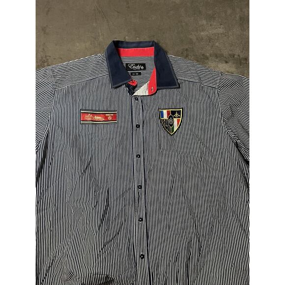 Eight 732 8732 Men's 4XL Button‎ Down Shirt Striped Urban Streetwear - Picture 1 of 6
